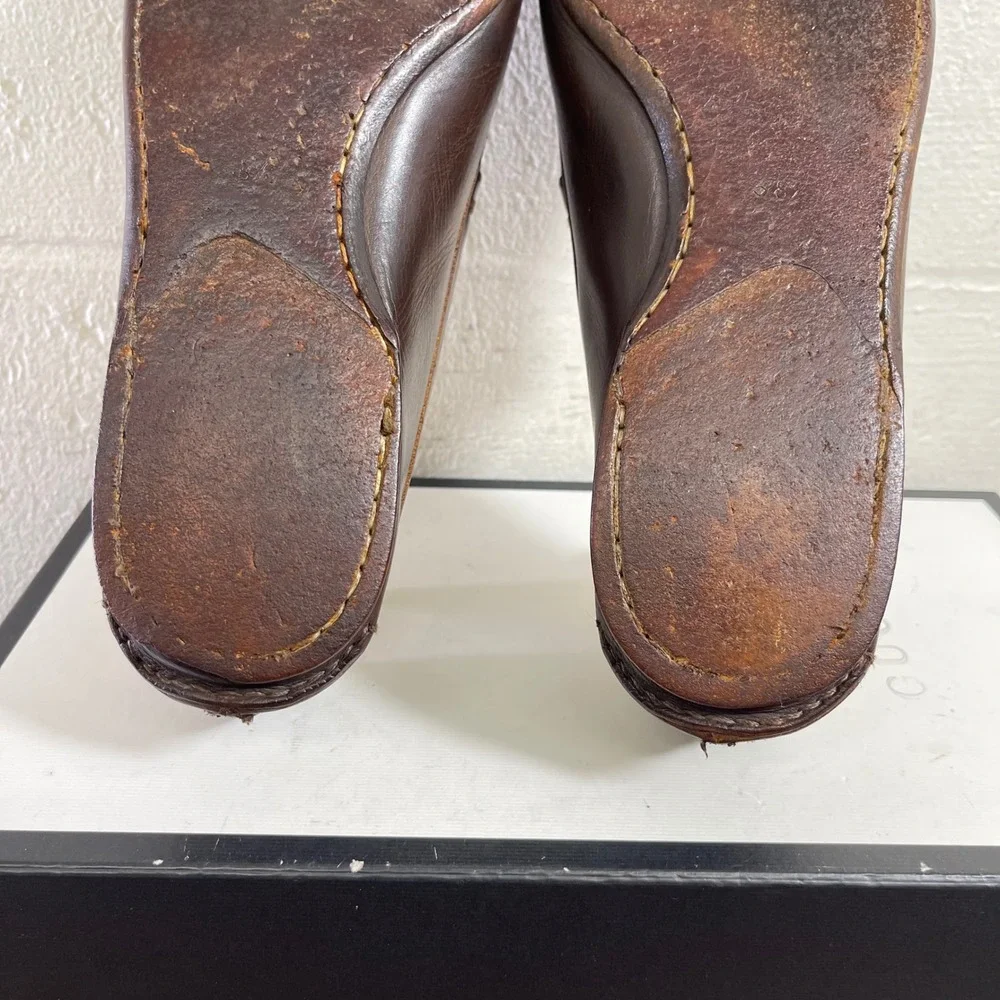 Jil Sanders Brown Leather Loafers Slip On Dress Shoes Mens 10 D Italy Made‎